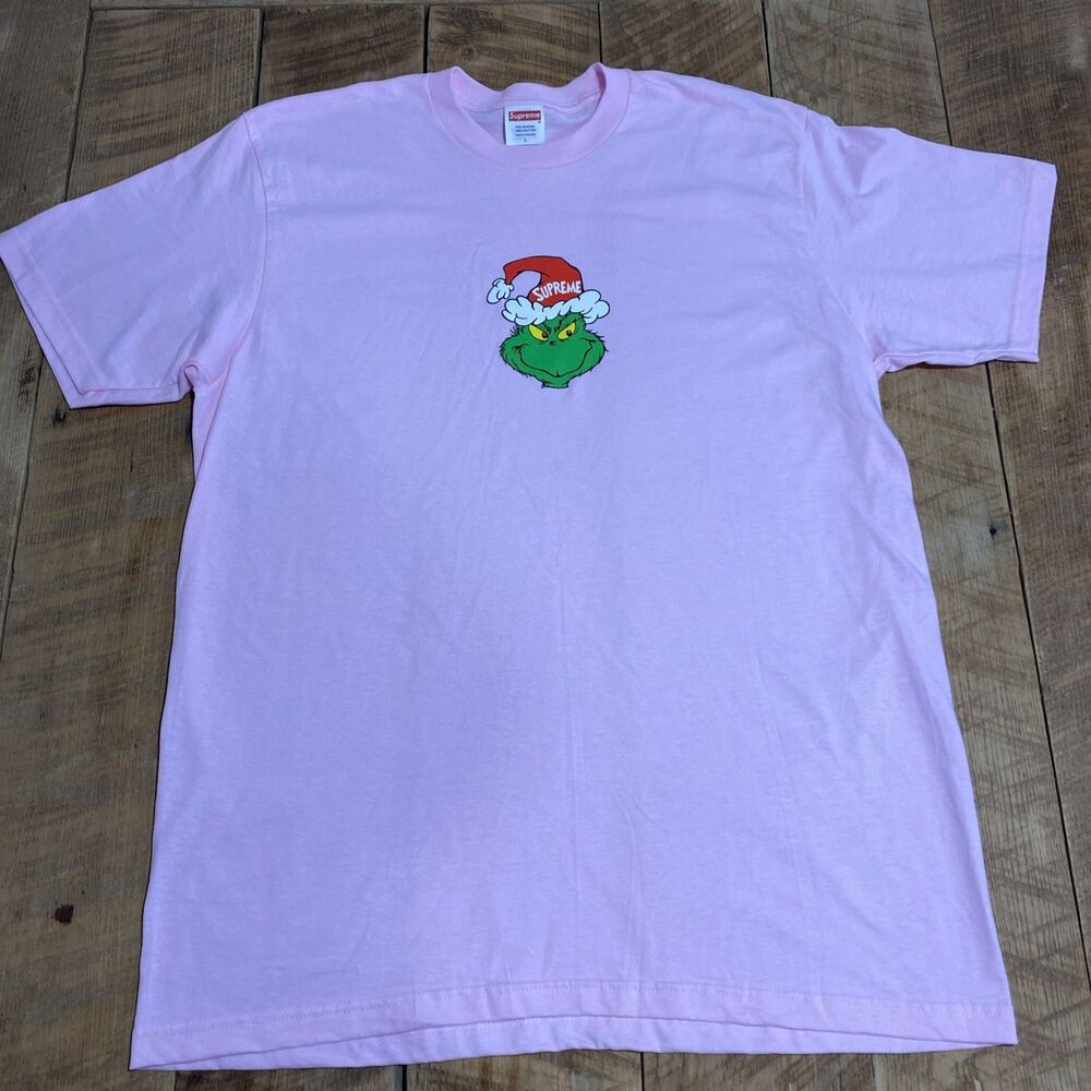 Large Supreme Grinch 2024 Pink T-Shirt L Xmas Christmas